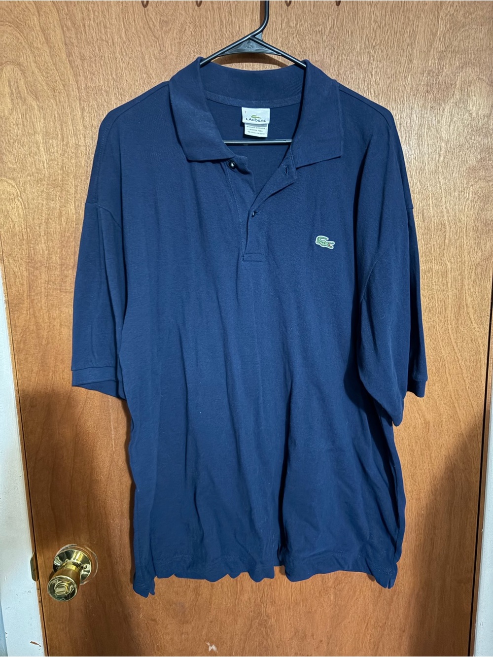 Lacoste Men’s Navy Blue Polo Shirt Size 7